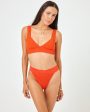 L*SPACE - RIBBED HAILEY BIKINI TOP PIMENTO Hot on Sale