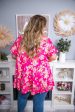 Adding Some Style Fuchsia Multi Color Floral Babydoll Top - T6696FU Sale