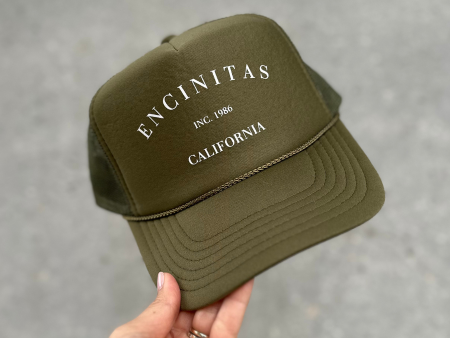 NFM - HOMETOWN TRUCKER HAT ENCINITAS OLIVE Online