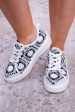 Walking With Purpose Black White Woven Platform Sneakers - SHO2690BK Sale