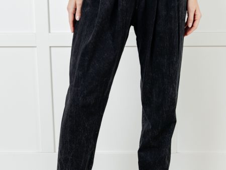 Limber Up Straight Leg Sweats in Black on Sale