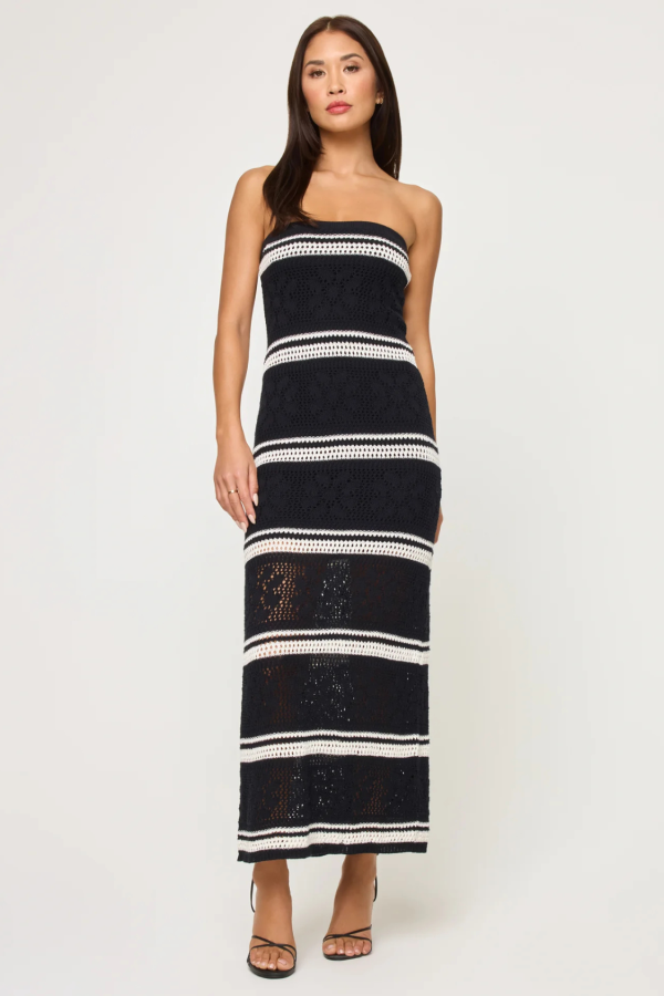 LSPACE - ROSALIA DRESS BLACK CREAM on Sale