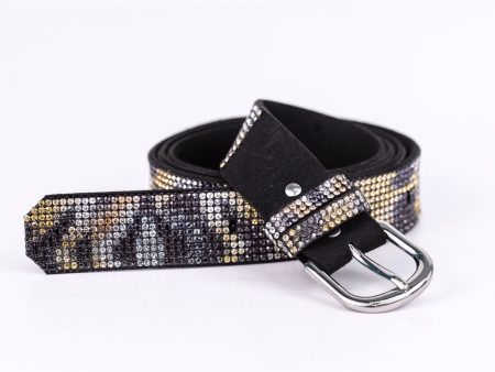 Black Printed Bling Belt - BLT1040BK Supply