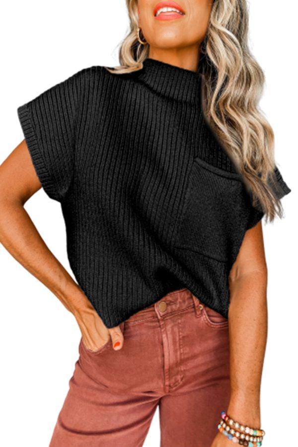 Embrace The Moment Black Sleeveless Sweater Top For Sale