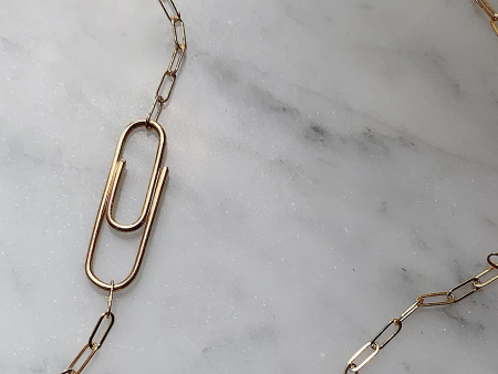 LUSH JEWELRY - PAPER CLIP NECKLACE Online now