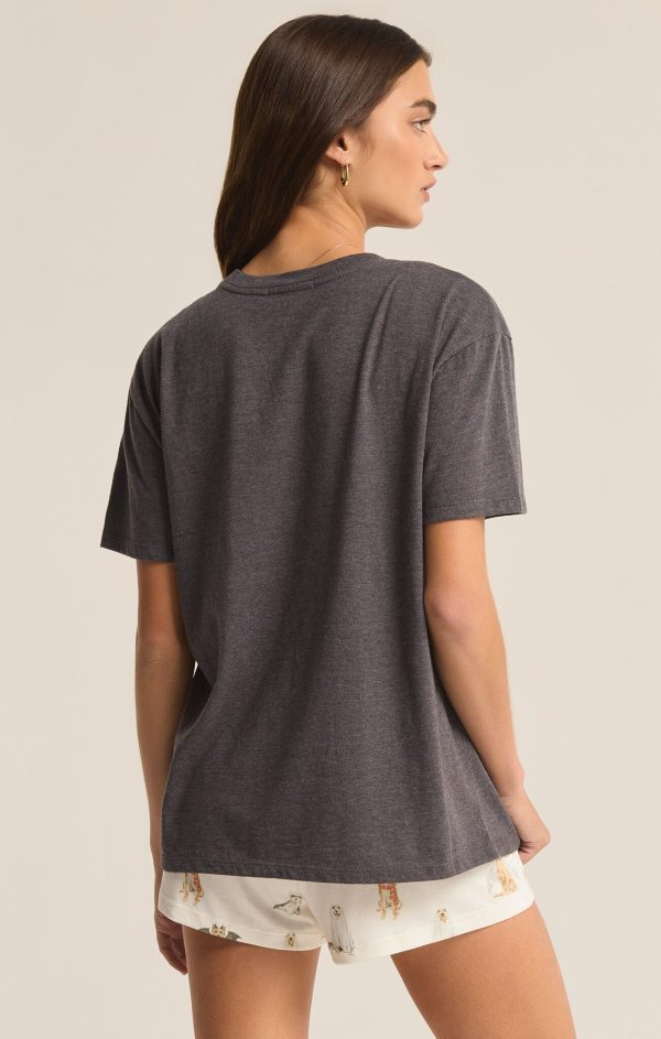 Z SUPPLY - MY BOOS BOYFRIEND TEE CHARCOAL HEATHER Fashion