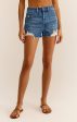 Z SUPPLY - CLASSIC HI-RIS DENIM SHORT VINTAGE INDIGO on Sale