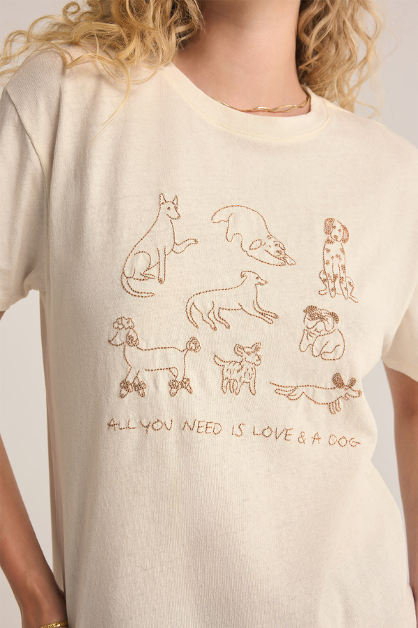 Z SUPPLY - LOVE & DOG PACIFIC TEE SEA SALT Fashion