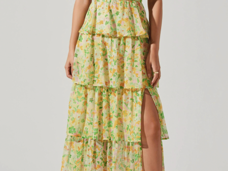 ASTR THE LABEL - MIDSUMMER FLORAL TIERED MAXI DRESS on Sale