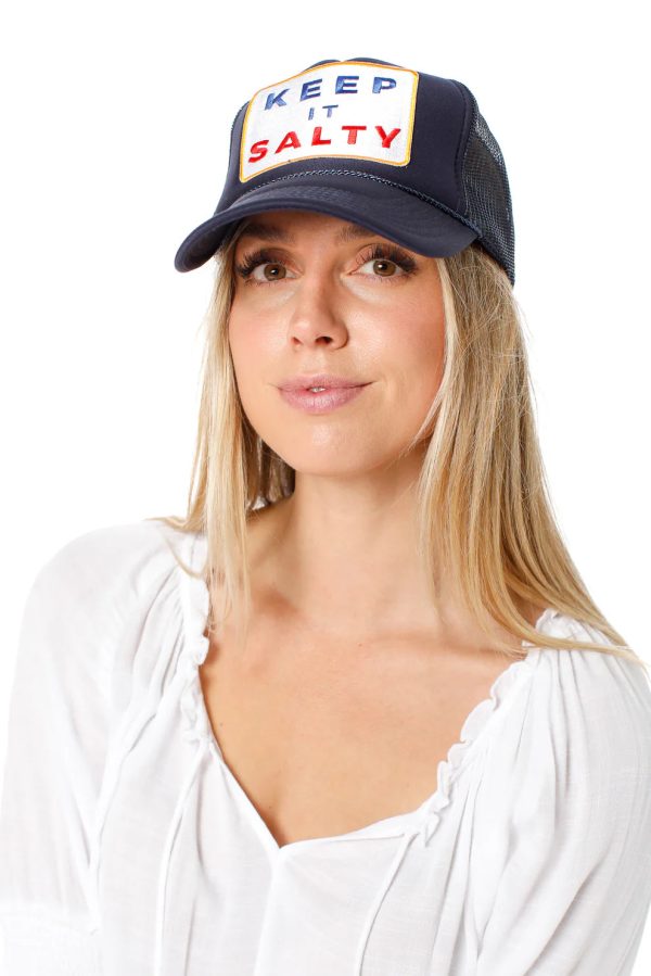 FRIDAY FEELIN  - KEEP IT SALTY TRUCKER HAT NAVY Discount