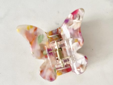 SUMMER BUNS - RAINBOW BUTTERFLY HAIR CLIP For Sale