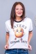 Taters Gonna Tate White Black Printed Graphic Tee - A3773WH Online Hot Sale