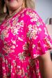 Adding Some Style Fuchsia Multi Color Floral Babydoll Top - T6696FU Sale