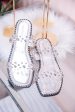 Flawless Appeal Silver Clear Studded Slip-On Sandals - SHO2601SI Supply