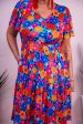 Living In Abundance Blue Multi Color Floral Dress - D5445BL Online