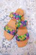 Walk By Faith Multi Color Bling Braided Sandals - SHO2550MU Hot on Sale