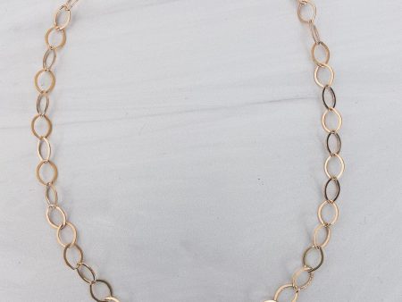 MAC & RY JEWELRY - FLAT OVAL LINK CHAIN NECKLACE Online Sale