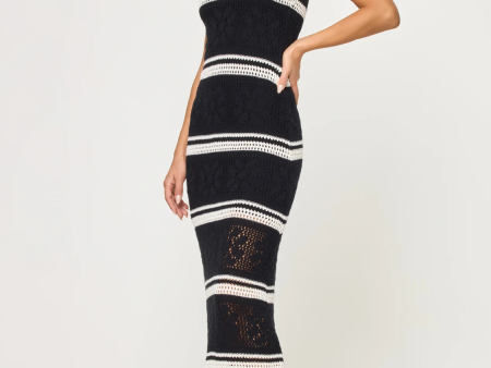 LSPACE - ROSALIA DRESS BLACK CREAM on Sale