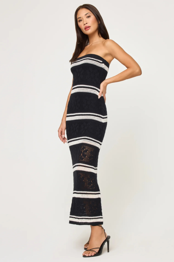 LSPACE - ROSALIA DRESS BLACK CREAM on Sale