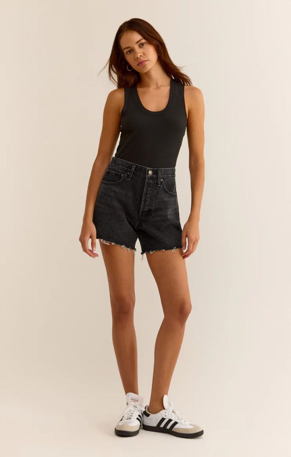 Z SUPPLY - EVERYDAY HI-RIS DENIM SHORT WASHED BLACK Online Sale