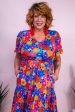 Living In Abundance Blue Multi Color Floral Dress - D5445BL Online