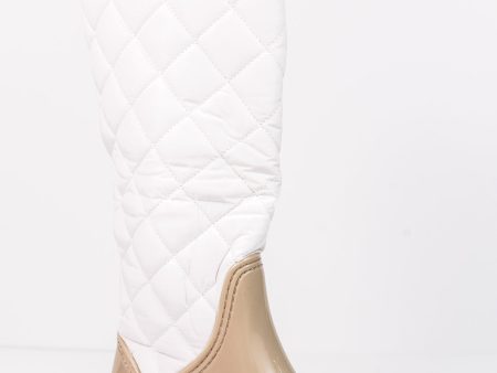 Come Rain Or Shine Beige Rain Boots - SHO1555BG on Sale