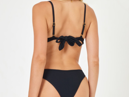 L*SPACE - RIBBED DOMINIC BIKINI BOTTOM BLACK For Discount