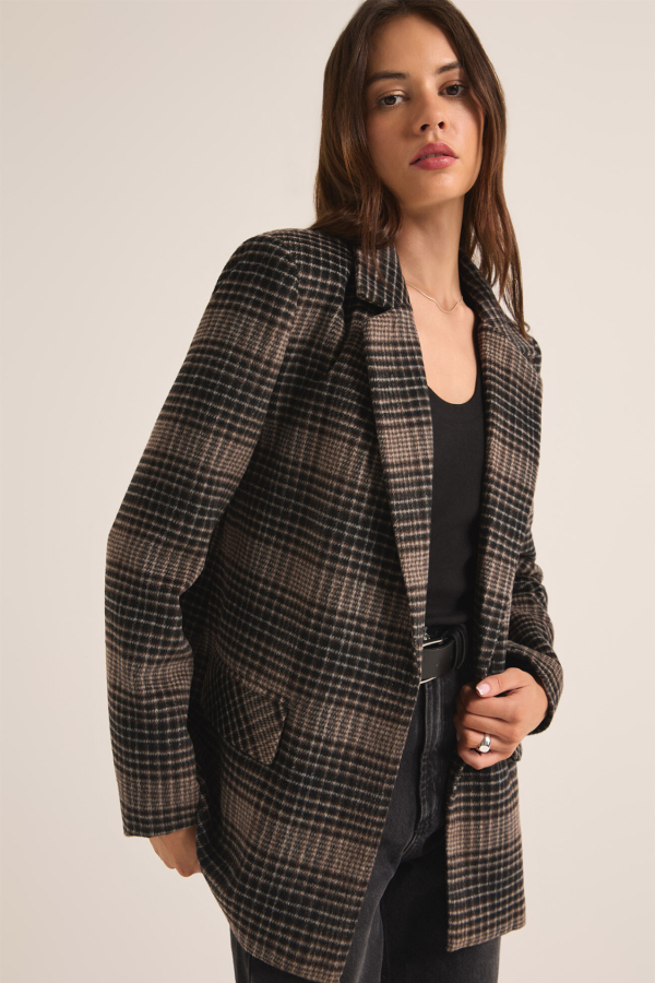 Z SUPPLY - KINGSTON RELAXED PLAID BLAZER For Cheap