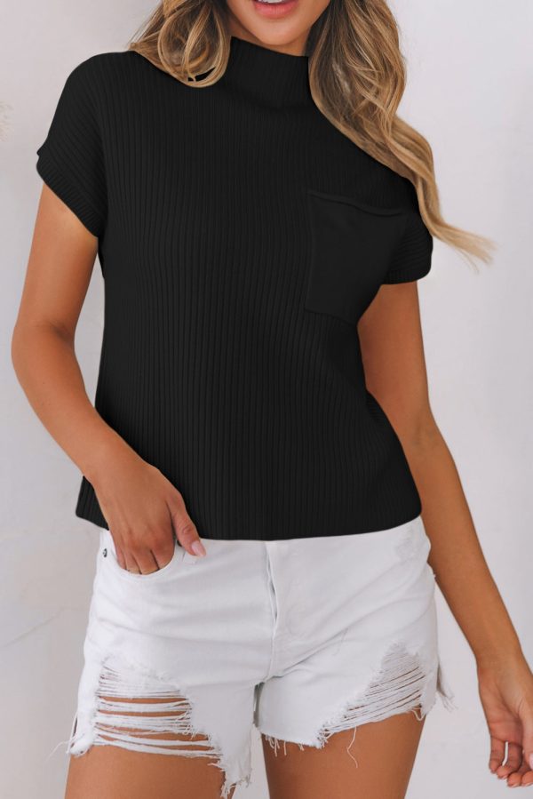 Embrace The Moment Black Sleeveless Sweater Top For Sale