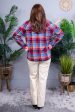 The Seasons Are Changing Red Plaid Print Loose Vintage Top Sale