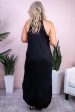 Mirror Mirror On The Wall Black Solid Crochet Maxi Dress - D5472BK For Discount