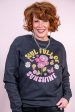 Soul Full Of Sunshine Charcoal Floral Graphic Sweatshirt - A3215CH Online