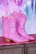 Bowie Metallic Boot in Pink Supply