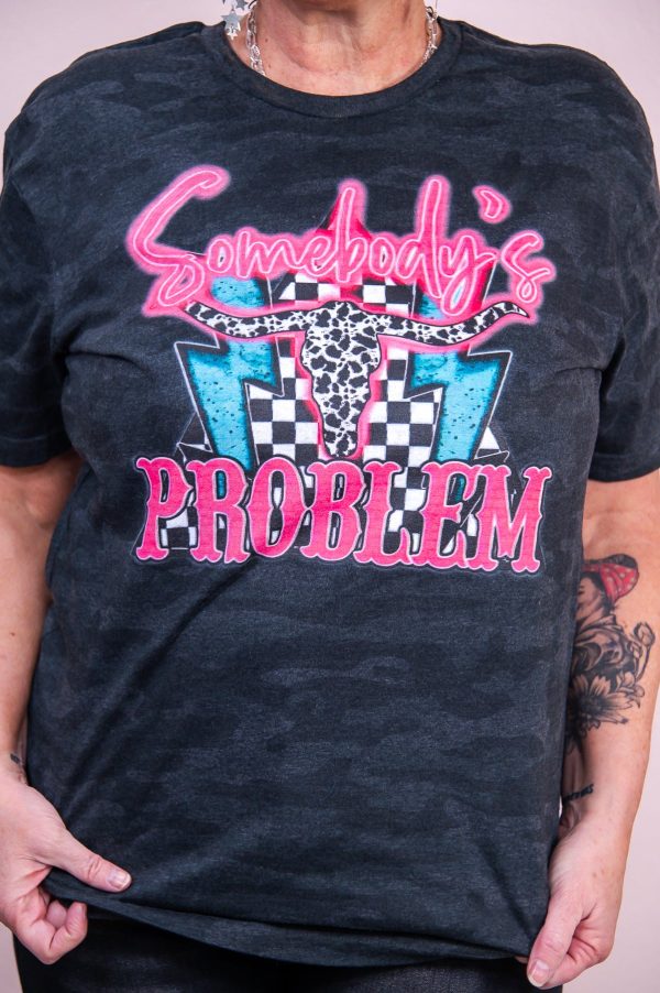 Somebody s Problem Storm Camouflage Graphic Tee - A3218SCA For Discount