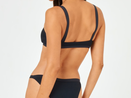 L*SPACE - RIBBED WINONA BIKINI BOTTOM BLACK Hot on Sale