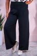 All About Autumn Black Solid Palazzo Pants - PNT1664BK on Sale