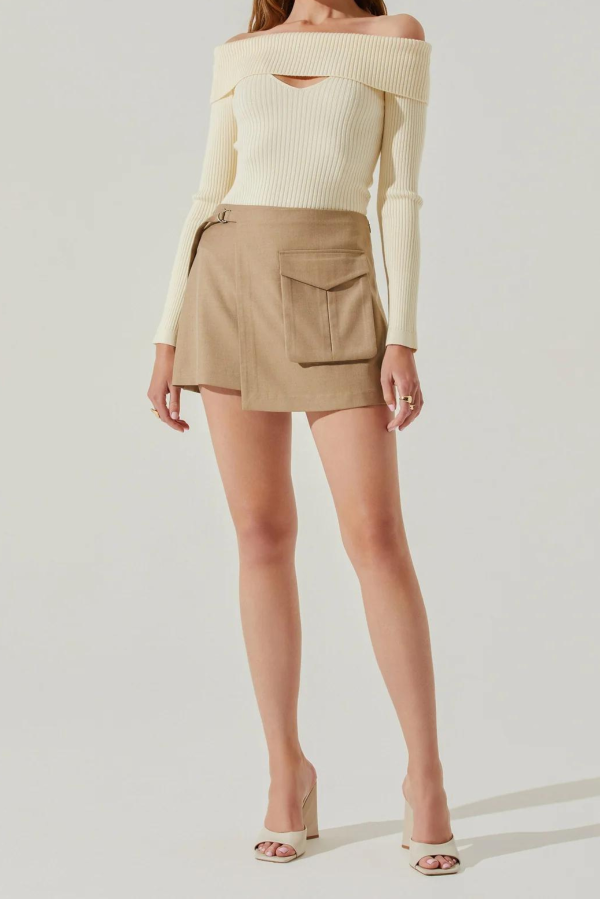 ASTR THE LABEL - BRYLEE FOLDOVER CARGO MINI SKIRT Cheap