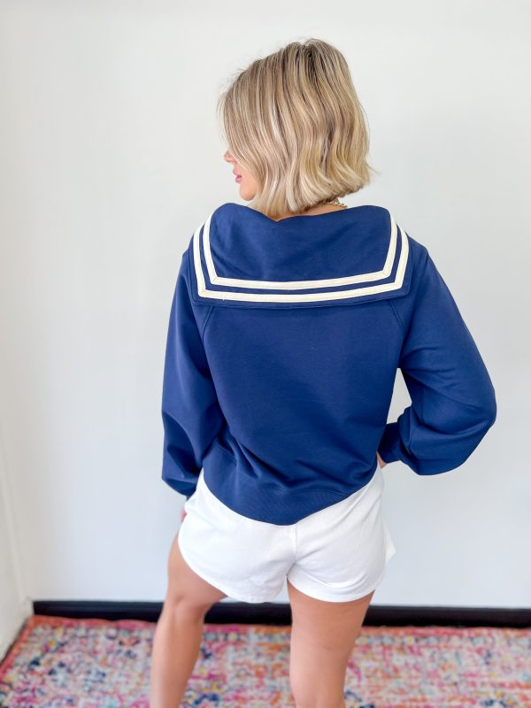 Preppy Charm Top - Navy Online