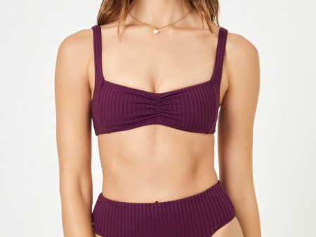 LSPACE - EFFIE BIKINI TOP MERLOT Fashion