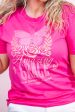 Amazing Grace Hot Pink Graphic Tee - A3304HPK on Sale