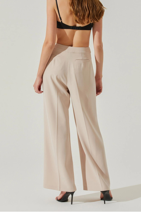 ASTR THE LABEL - RUBINA CRISS-CROSS WAIST WIDE LEG PANTS Sale