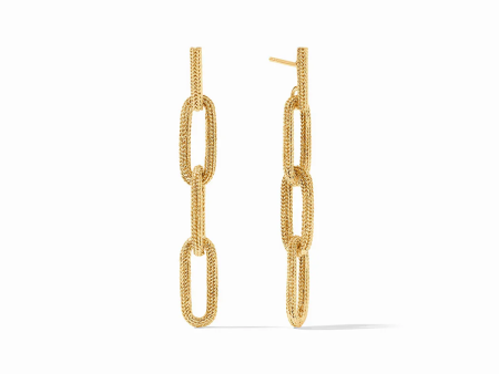 [Julie Vos] Cheval Paperclip Link Earring-Gold Fashion