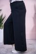 All About Autumn Black Solid Palazzo Pants - PNT1664BK on Sale