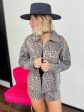 Leopard Glimmer Sequin Jacket Cheap