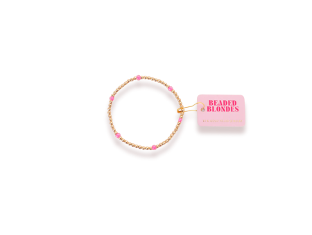 [Beaded Blondes] Hot Pink Poppi Standard Bracelet Discount