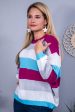 Autumn Weather Magena Multi Color Striped Knitted Sweater - T10412MG Sale