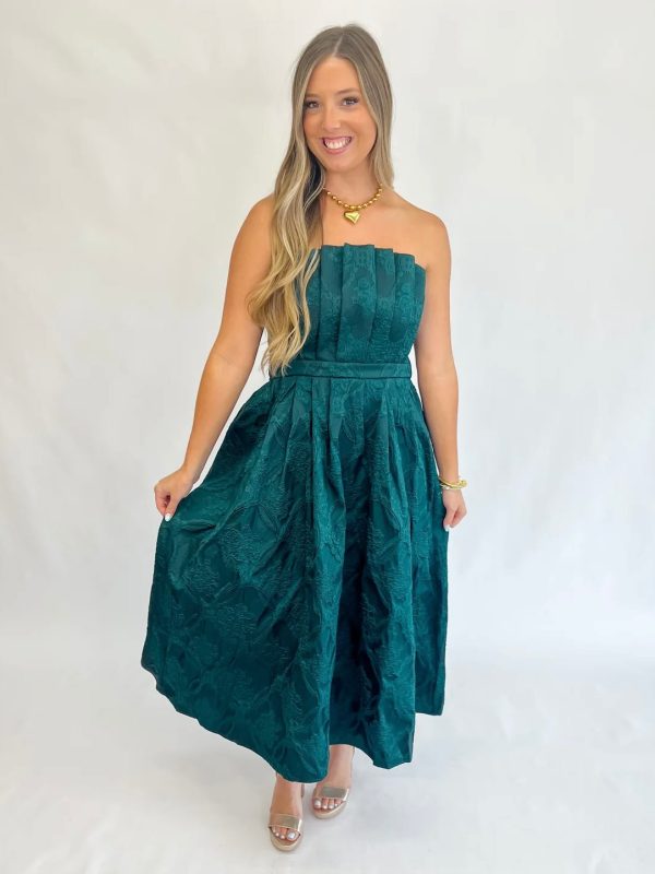 Gorgeous  Strapless Dress - Green Fashion