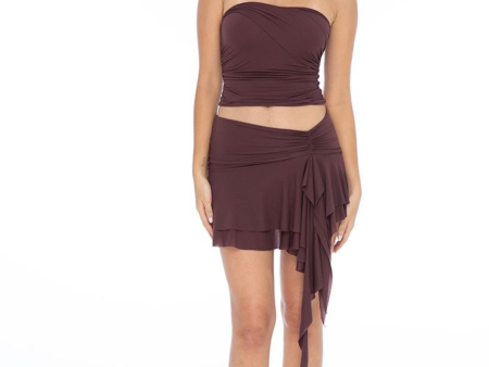 INDAH CLOTHING - EDIE SKIRT CACAU Online now