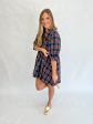 [Entro] Merry Everything Plaid Dress-Navy Online Hot Sale