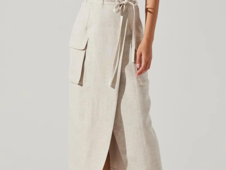 ASTR THE LABEL - NARA WRAP FRONT MIDI SKIRT For Sale